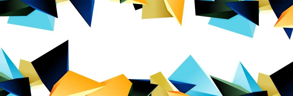 Triangle mosaic abstract background, 3d triangular low poly shapes. Geometric Illustrazione stock