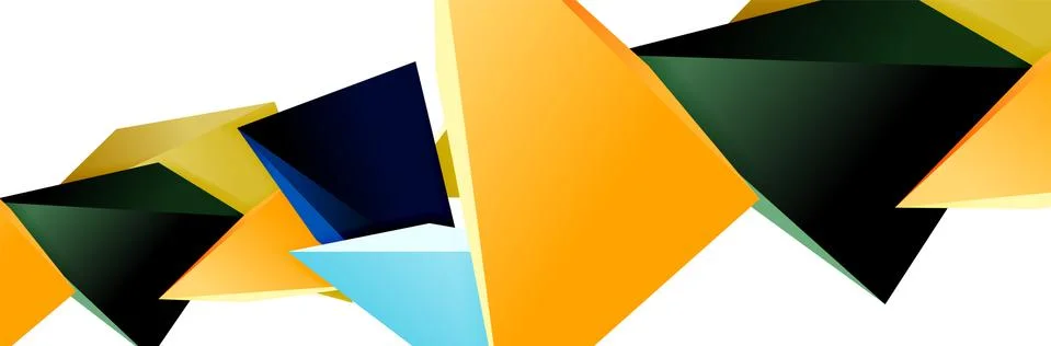 Triangle mosaic abstract background, 3d triangular low poly shapes. Geometric Illustrazione stock