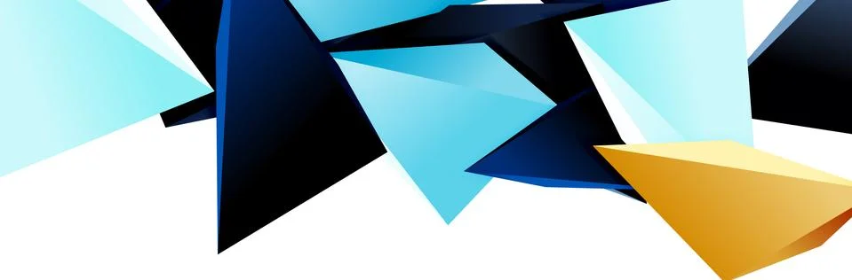 Triangle mosaic abstract background, 3d triangular low poly shapes. Geometric 스톡 일러스트