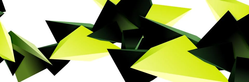 Triangle mosaic abstract background, 3d triangular low poly shapes. Geometric Ilustração Stock