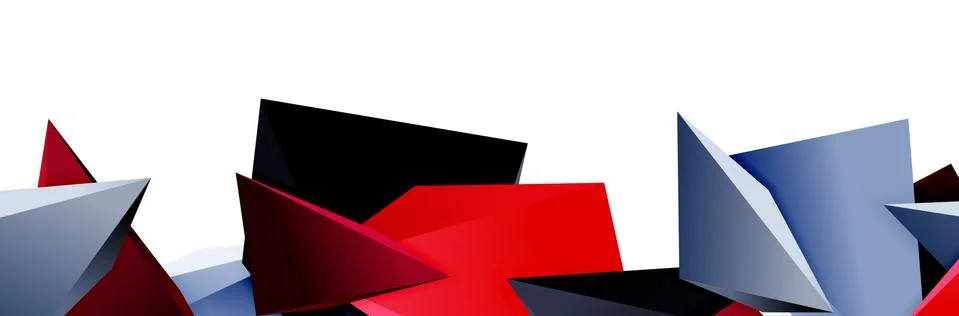 Triangle mosaic abstract background, 3d triangular low poly shapes. Geometric Stock Illustration