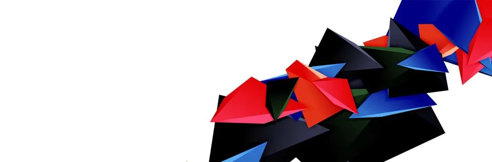 Triangle mosaic abstract background, 3d triangular low poly shapes. Geometric Illustrazione stock