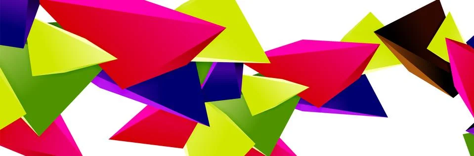 Triangle mosaic abstract background, 3d triangular low poly shapes. Geometric イラスト素材