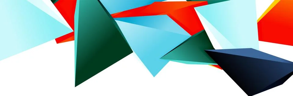 Triangle mosaic abstract background, 3d triangular low poly shapes. Geometric イラスト素材
