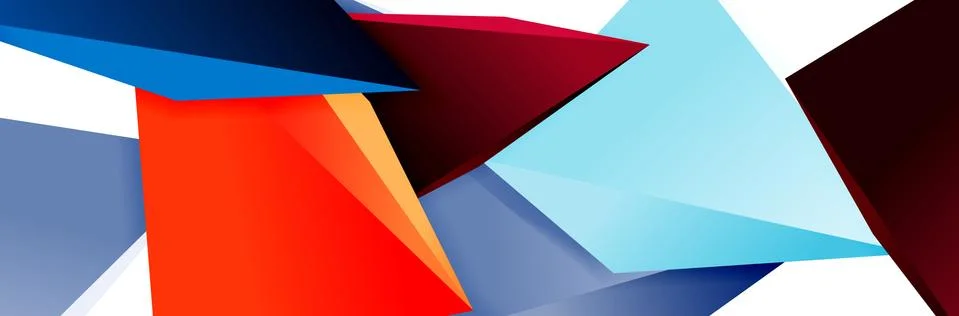 Triangle mosaic abstract background, 3d triangular low poly shapes. Geometric イラスト素材