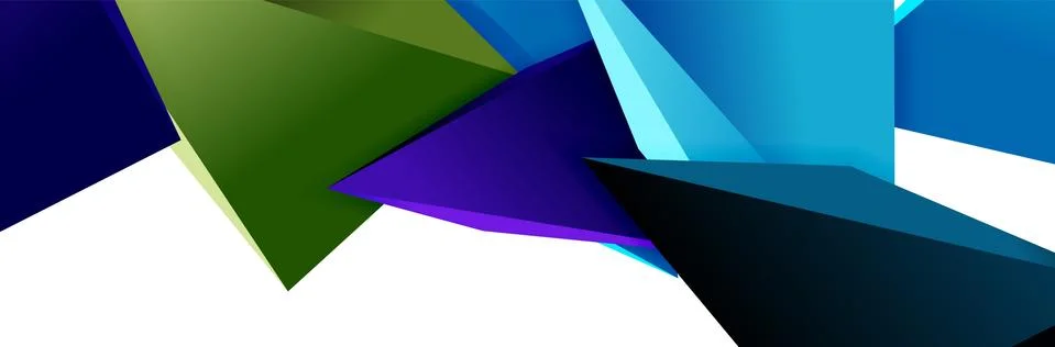 Triangle mosaic abstract background, 3d triangular low poly shapes. Geometric Illustrazione stock