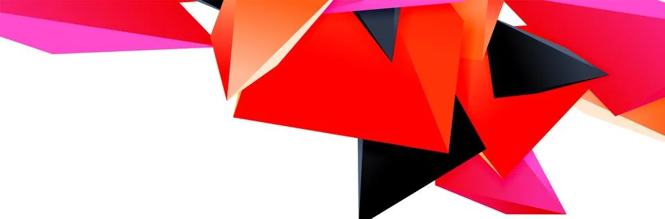 Triangle mosaic abstract background, 3d triangular low poly shapes. Geometric イラスト素材