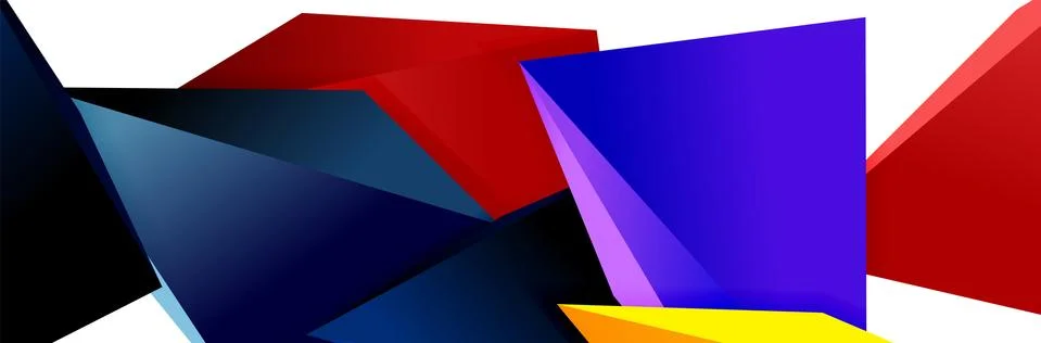 Triangle mosaic abstract background, 3d triangular low poly shapes. Geometric Illustrazione stock