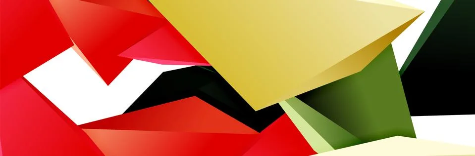 Triangle mosaic abstract background, 3d triangular low poly shapes. Geometric Illustrazione stock