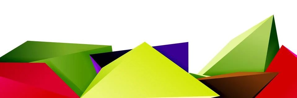 Triangle mosaic abstract background, 3d triangular low poly shapes. Geometric Illustrazione stock