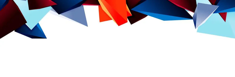 Triangle mosaic abstract background, 3d triangular low poly shapes. Geometric Illustrazione stock