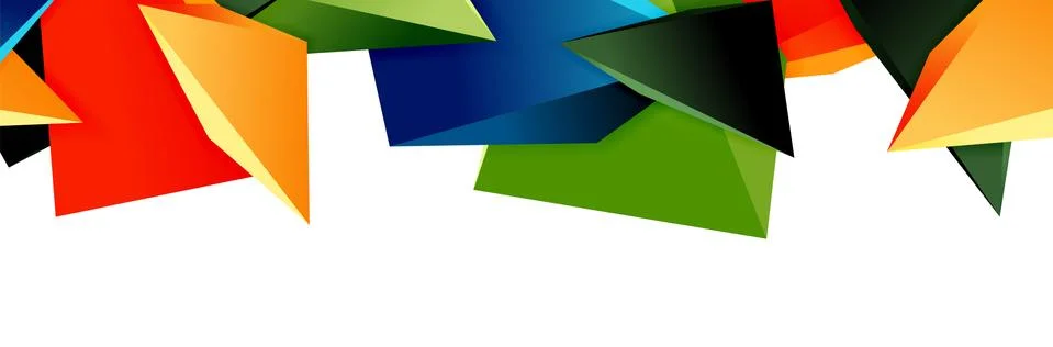 Triangle mosaic abstract background, 3d triangular low poly shapes. Geometric Illustrazione stock
