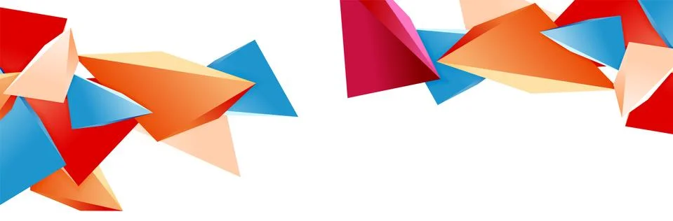 Triangle mosaic abstract background, 3d triangular low poly shapes. Geometric イラスト素材