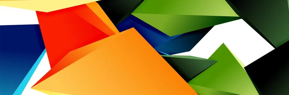 Triangle mosaic abstract background, 3d triangular low poly shapes. Geometric イラスト素材