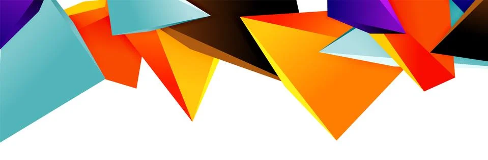 Triangle mosaic abstract background, 3d triangular low poly shapes. Geometric Ilustración de archivo