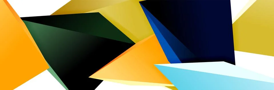 Triangle mosaic abstract background, 3d triangular low poly shapes. Geometric Illustrazione stock