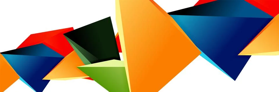 Triangle mosaic abstract background, 3d triangular low poly shapes. Geometric イラスト素材