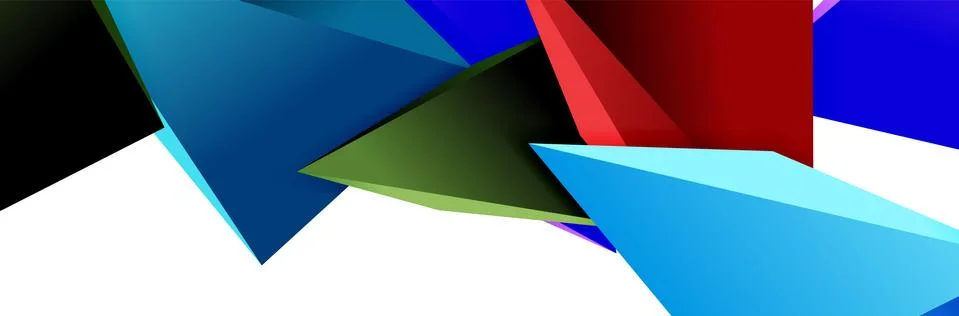 Triangle mosaic abstract background, 3d triangular low poly shapes. Geometric Illustrazione stock