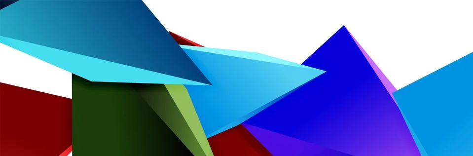 Triangle mosaic abstract background, 3d triangular low poly shapes. Geometric Illustrazione stock
