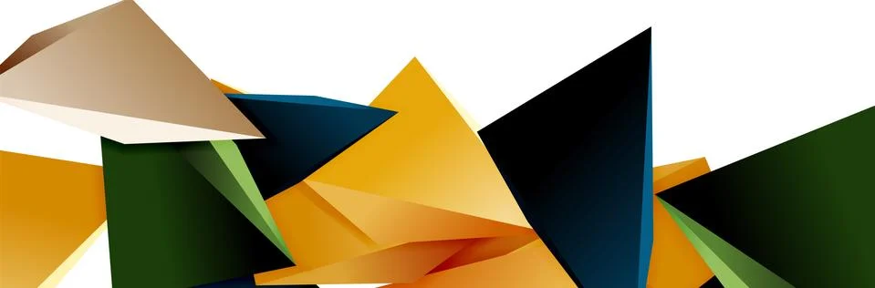 Triangle mosaic abstract background, 3d triangular low poly shapes. Geometric Ilustración de archivo