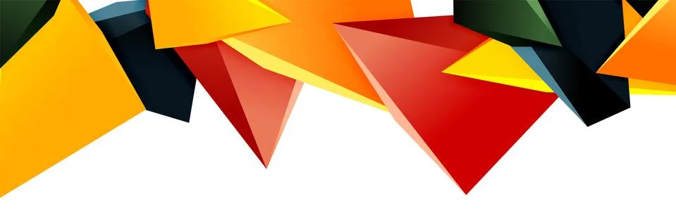 Triangle mosaic abstract background, 3d triangular low poly shapes. Geometric Illustrazione stock