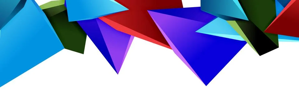 Triangle mosaic abstract background, 3d triangular low poly shapes. Geometric Illustrazione stock
