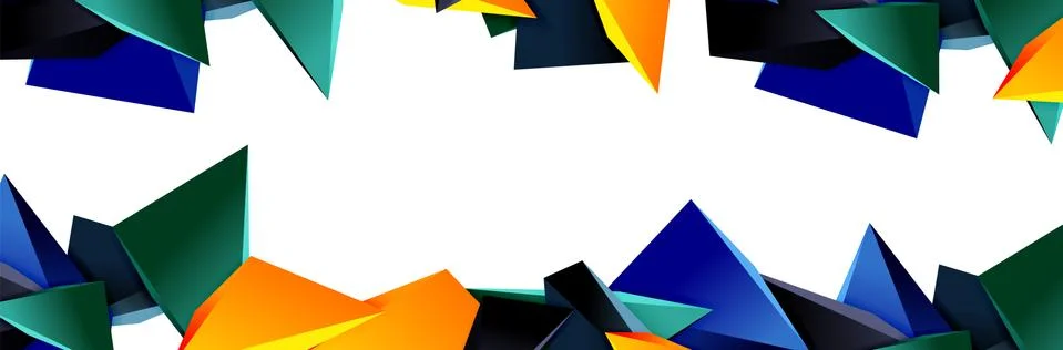 Triangle mosaic abstract background, 3d triangular low poly shapes. Geometric Ilustración de archivo