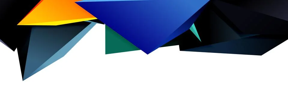 Triangle mosaic abstract background, 3d triangular low poly shapes. Geometric イラスト素材
