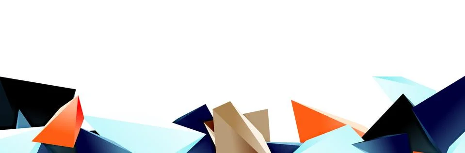 Triangle mosaic abstract background, 3d triangular low poly shapes. Geometric イラスト素材