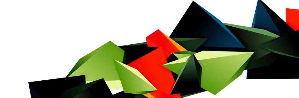 Triangle mosaic abstract background, 3d triangular low poly shapes. Geometric Illustrazione stock