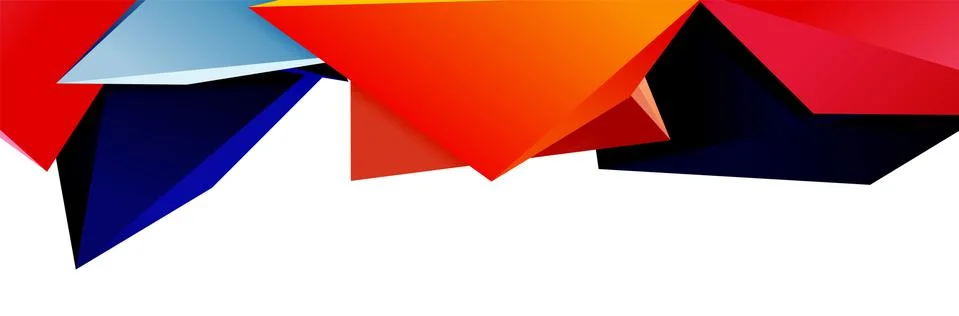 Triangle mosaic abstract background, 3d triangular low poly shapes. Geometric イラスト素材
