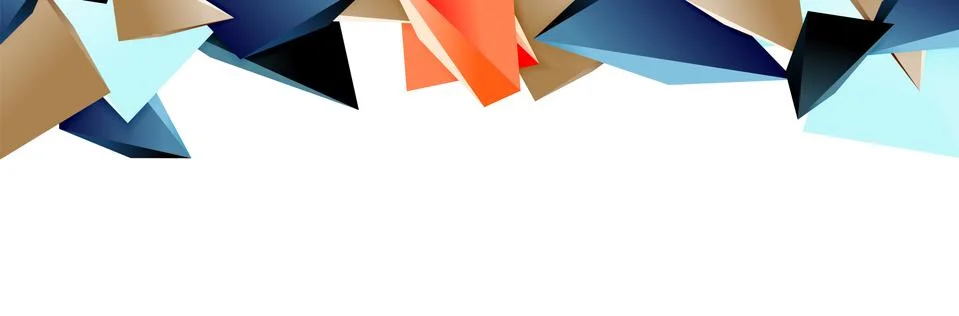 Triangle mosaic abstract background, 3d triangular low poly shapes. Geometric Illustrazione stock