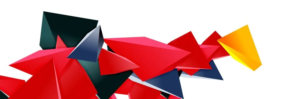 Triangle mosaic abstract background, 3d triangular low poly shapes. Geometric Illustrazione stock
