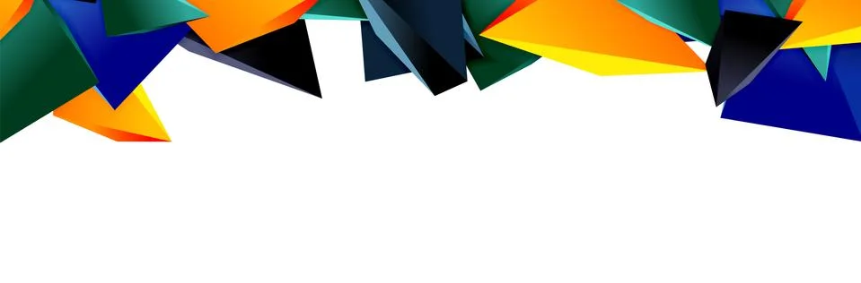 Triangle mosaic abstract background, 3d triangular low poly shapes. Geometric 库存插图