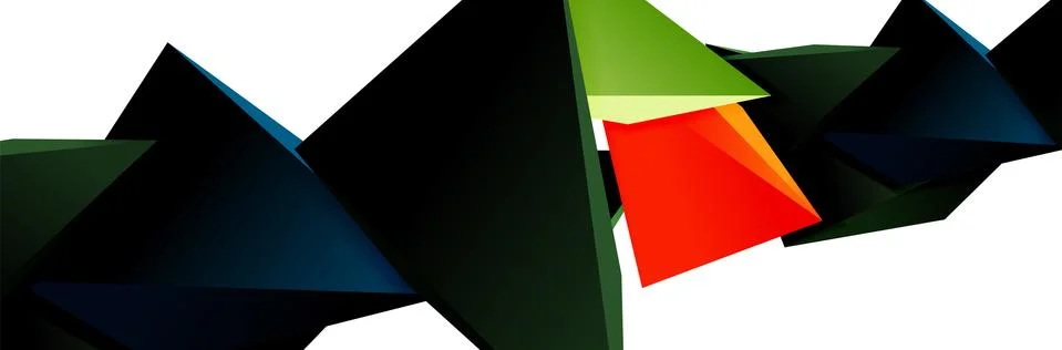 Triangle mosaic abstract background, 3d triangular low poly shapes. Geometric イラスト素材