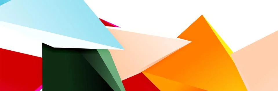 Triangle mosaic abstract background, 3d triangular low poly shapes. Geometric Illustrazione stock