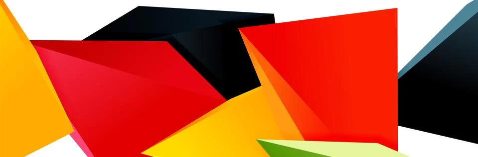 Triangle mosaic abstract background, 3d triangular low poly shapes. Geometric Ilustração Stock