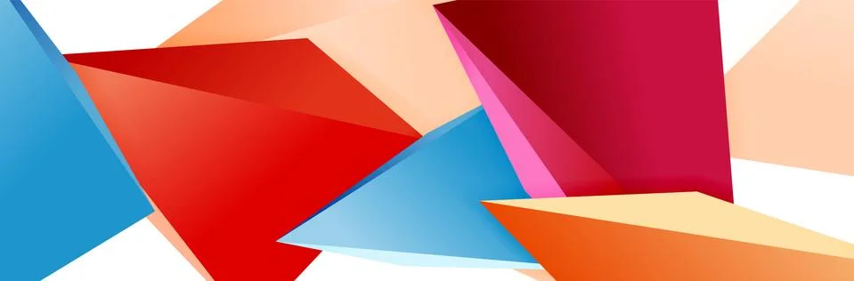 Triangle mosaic abstract background, 3d triangular low poly shapes. Geometric Illustrazione stock