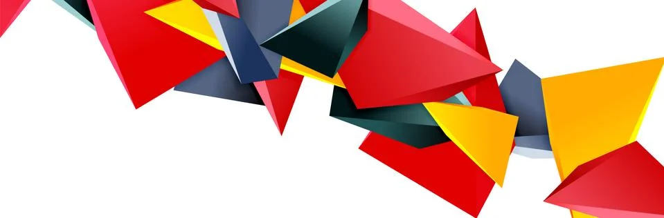 Triangle mosaic abstract background, 3d triangular low poly shapes. Geometric Ilustración de archivo