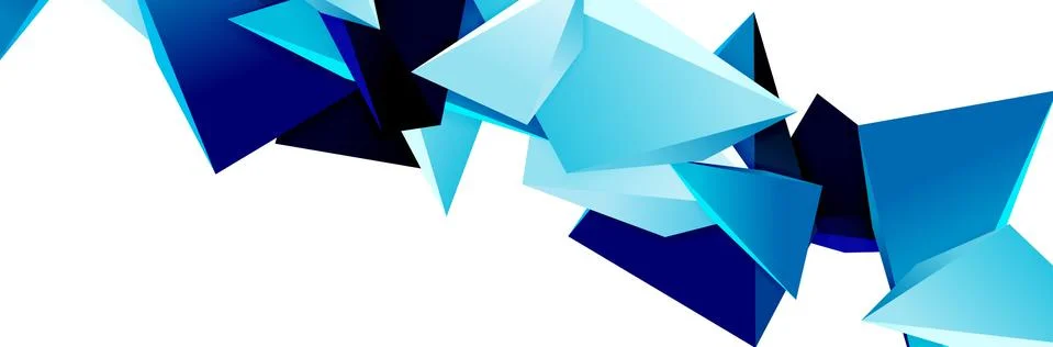 Triangle mosaic abstract background, 3d triangular low poly shapes. Geometric Illustrazione stock
