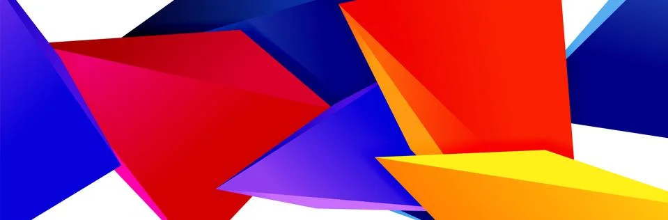 Triangle mosaic abstract background, 3d triangular low poly shapes. Geometric Stockillustratie