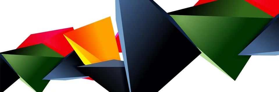 Triangle mosaic abstract background, 3d triangular low poly shapes. Geometric 스톡 일러스트