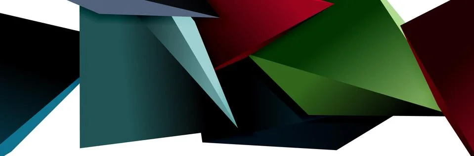 Triangle mosaic abstract background, 3d triangular low poly shapes. Geometric Illustrazione stock