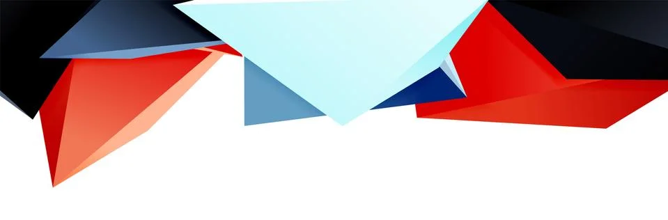 Triangle mosaic abstract background, 3d triangular low poly shapes. Geometric Ilustração Stock