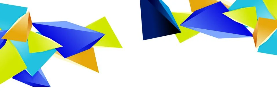 Triangle mosaic abstract background, 3d triangular low poly shapes. Geometric Illustrazione stock