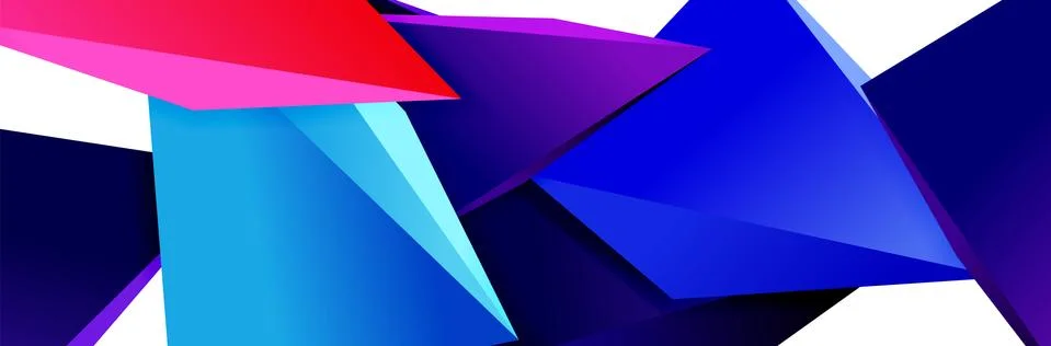 Triangle mosaic abstract background, 3d triangular low poly shapes. Geometric 스톡 일러스트