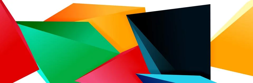 Triangle mosaic abstract background, 3d triangular low poly shapes. Geometric イラスト素材