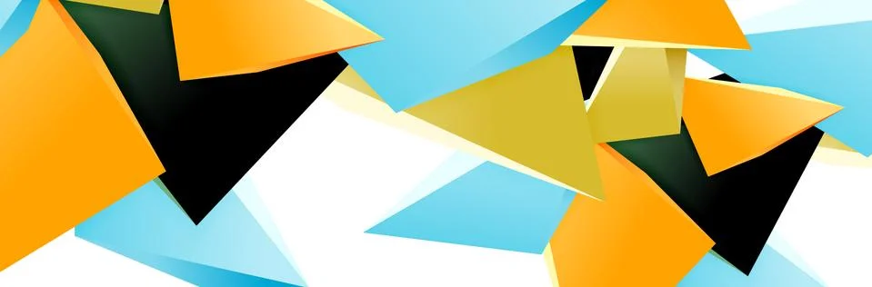 Triangle mosaic abstract background, 3d triangular low poly shapes. Geometric 스톡 일러스트