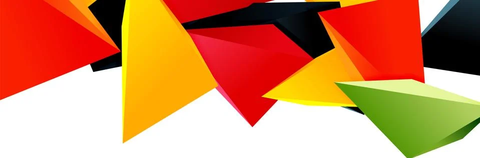 Triangle mosaic abstract background, 3d triangular low poly shapes. Geometric イラスト素材