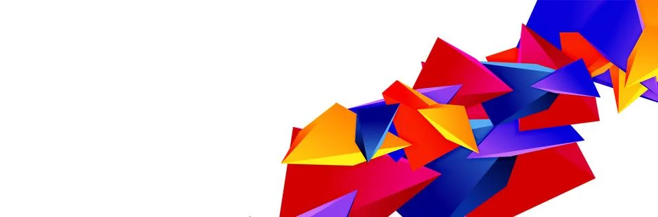 Triangle mosaic abstract background, 3d triangular low poly shapes. Geometric Illustrazione stock